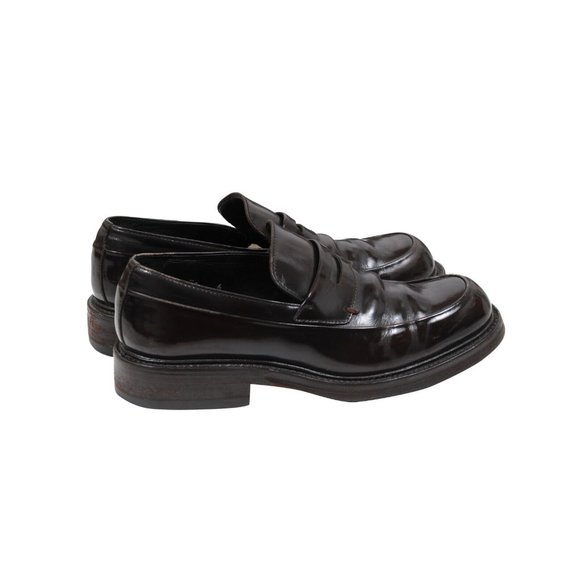 Prada Mens Vintage Penny Loafers US7 UK6 Brown Leather Slip On Round Bulb Toe main image 10